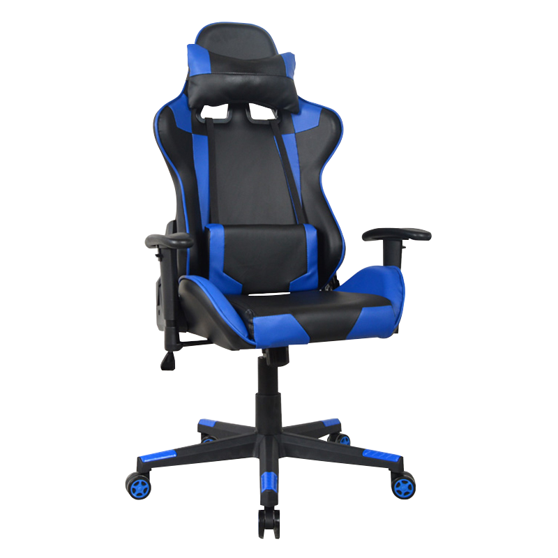 Blue 2D Armrest Swivel Sport Gaming Chair(Y-2572)