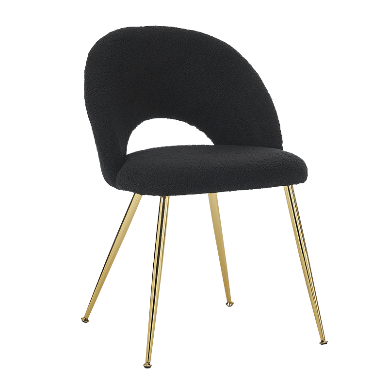 Black Low Back Velvet Aurum Crura Dining Chairs (Y-C15)