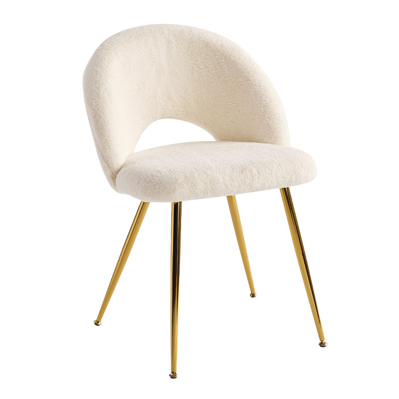 White Low Back Velvet Aurum Crura Dining Chairs (Y-C15)