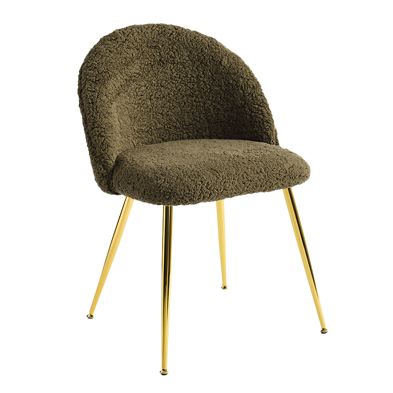 Green Teddy vellus Dining Cathedra aurea Base (Y-C16)