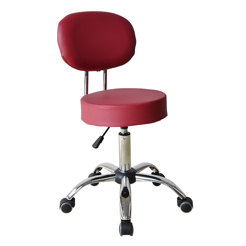 Red Swivel Simple Leather Mid-Back Salon Chairs(GY-2111)