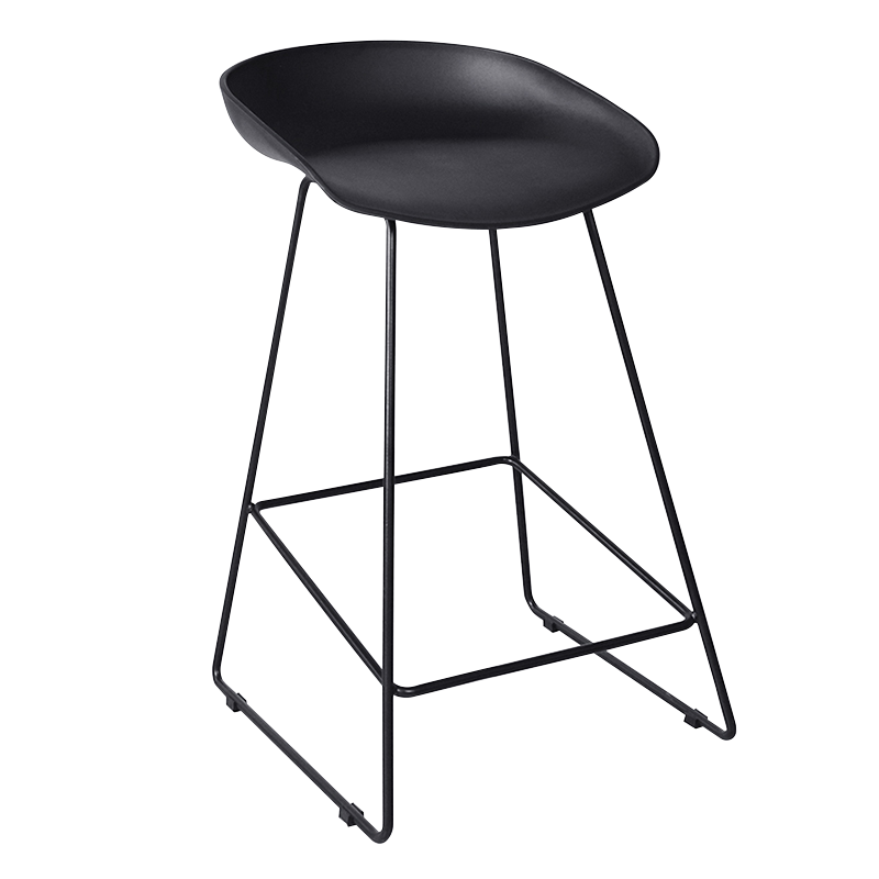 Black PP Seat Metal Crus Dining Counter Stool(GY-4006)