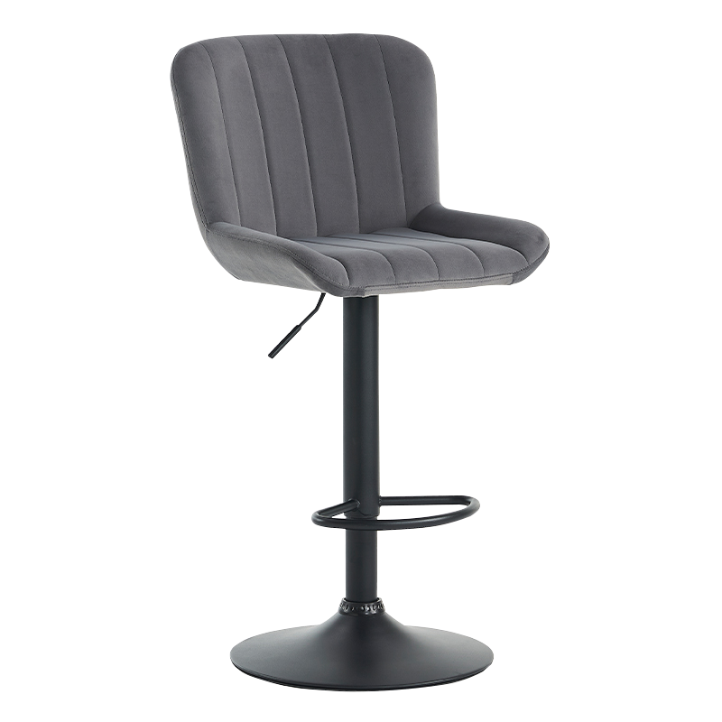 Velvet Low Back Swivel Leva Bar Stool Chair(X-5132)