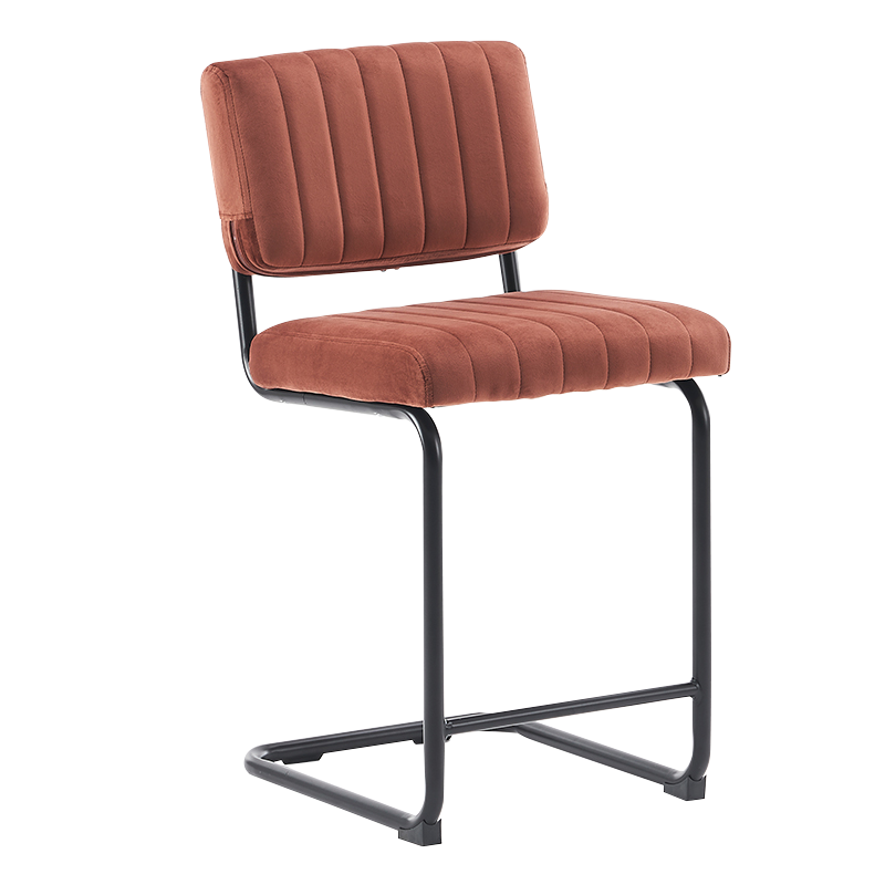 Camelus Velvet Low Back Height Counter Sellam Chairs (Y-C02)