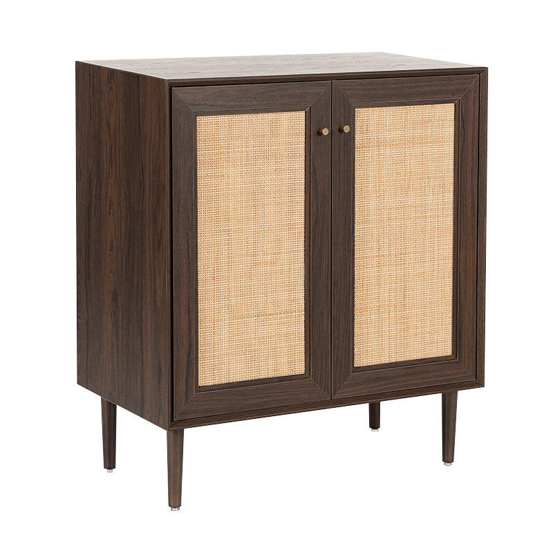 Nucis Color Vintage Rattan Duo-Door Cabinets (Y-C41)