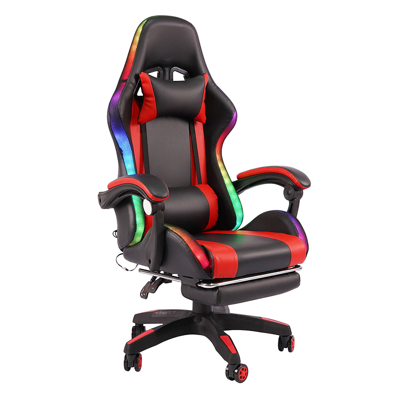 Red Lorem Swivel Recling RGB Gamer Novifacta Armrest Duxit Pellentesque Cathedra Cum Footrest (y (CCXLII)