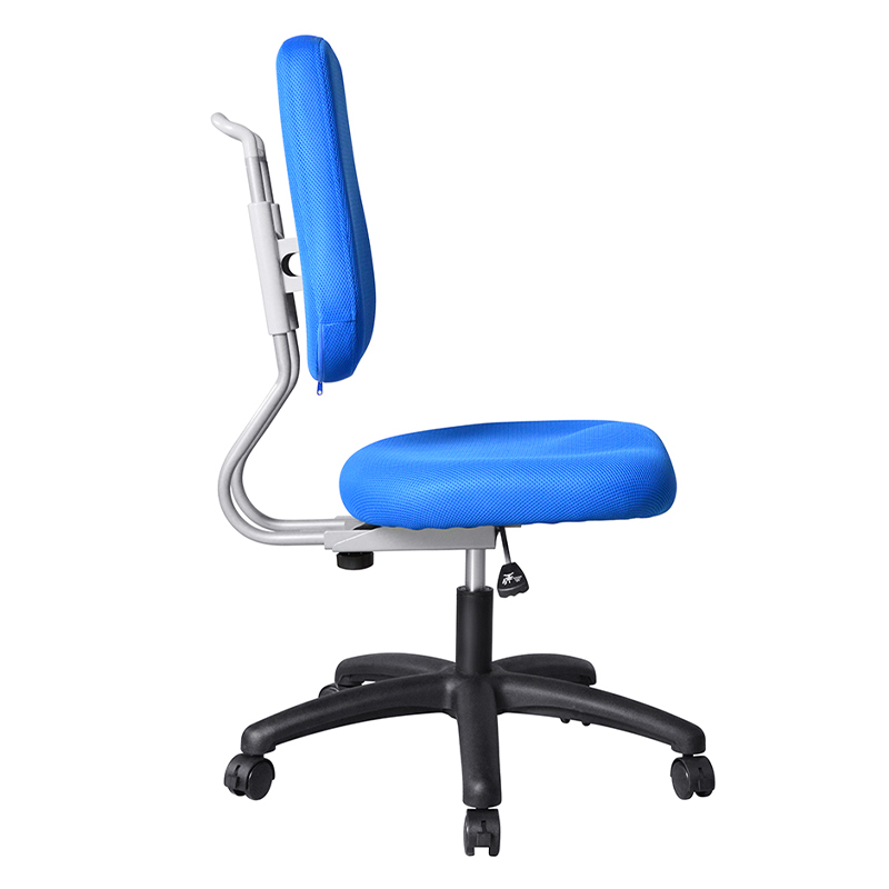 Blue Fabric Armless Staff Task Chair with Nylon Base（M-6122)