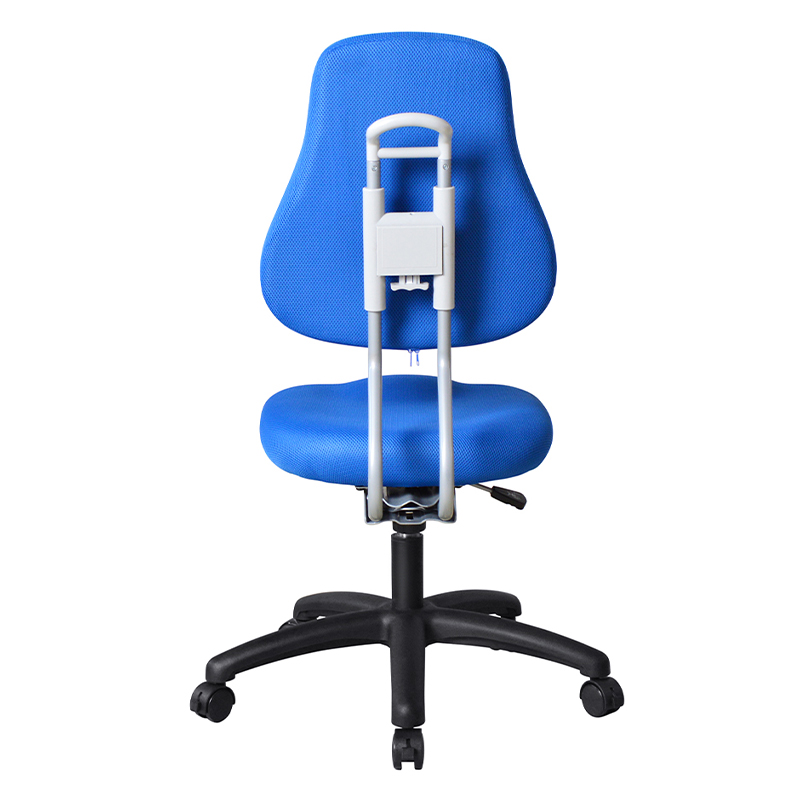 Blue Fabric Armless Staff Task Chair with Nylon Base（M-6122)