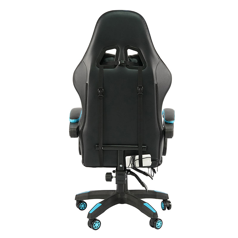 Blue Professio Swivel Recling RGB Gamer Novifacta Armrest Duxit Pellentesque Cathedra Cum Footrest (y-2442)