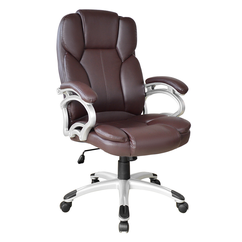 Brown High Back Fixed Pad Armrest Executive Office Sedes (y-2825)