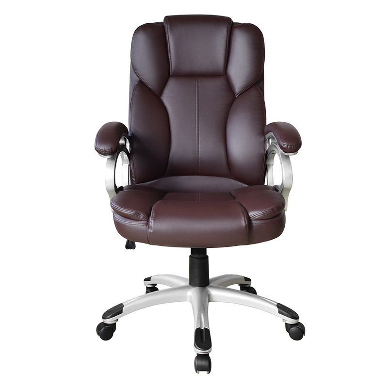 Brown High Back Fixed Pad Armrest Executive Office Sedes (y-2825)