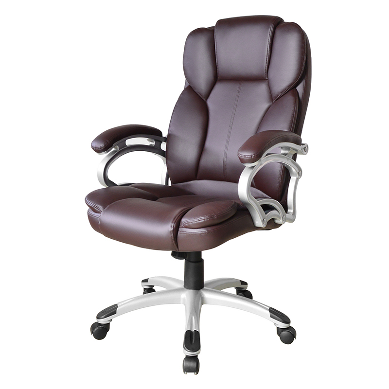 Brown High Back Fixed Pad Armrest Executive Office Sedes (y-2825)