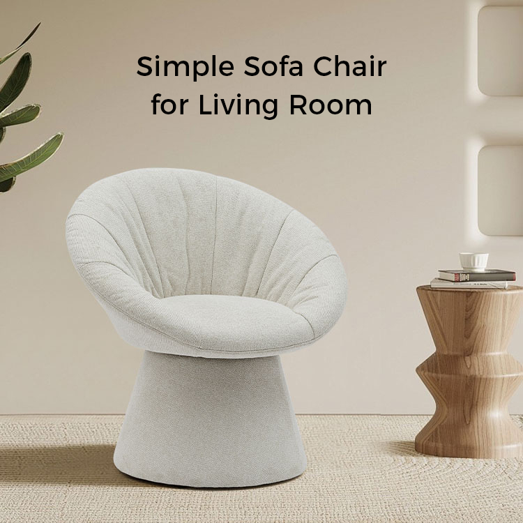 Simple Stylish Italian Rotating Triclinium Cathedra Round Base Armchair Otium Cathedra pro Livio Hotel (GY-644)