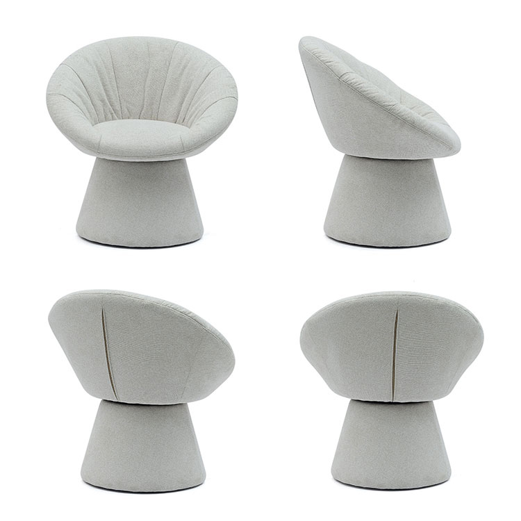 Simple Stylish Italian Rotating Triclinium Cathedra Round Base Armchair Otium Cathedra pro Livio Hotel (GY-644)