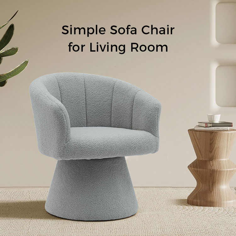 Grey Indoor Leisure Style solatium Cras interdum Sedes Cushion Swivel Hotel Accent Chaise Lounge Cathedra Armchair pro sessorium (GY-646)