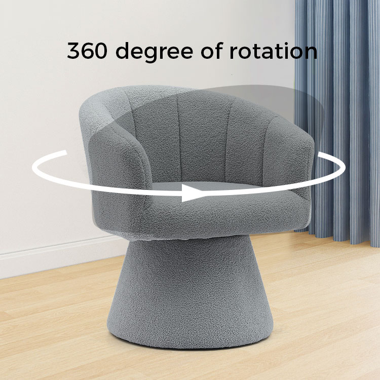 Grey Indoor Leisure Style solatium Cras interdum Sedes Cushion Swivel Hotel Accent Chaise Lounge Cathedra Armchair pro sessorium (GY-646)