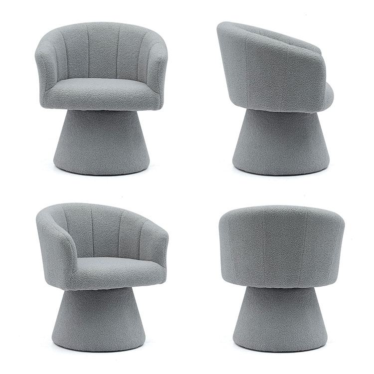 Grey Indoor Leisure Style solatium Cras interdum Sedes Cushion Swivel Hotel Accent Chaise Lounge Cathedra Armchair pro sessorium (GY-646)