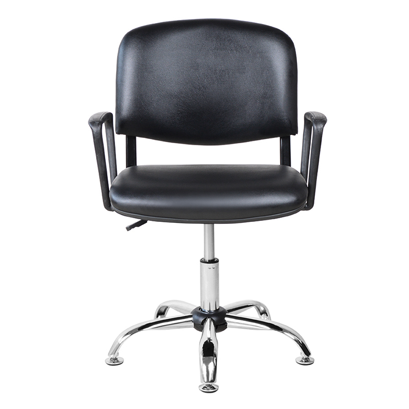Low Back PU Metal Armrest Salon Cathedra with Chrome Glide (M-6118)