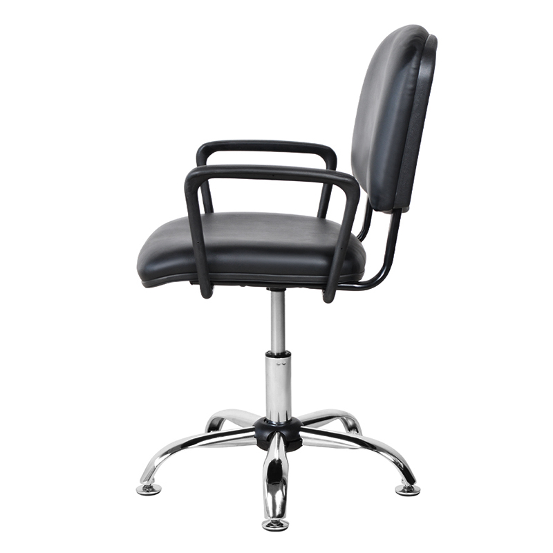 Low Back PU Metal Armrest Salon Cathedra with Chrome Glide (M-6118)