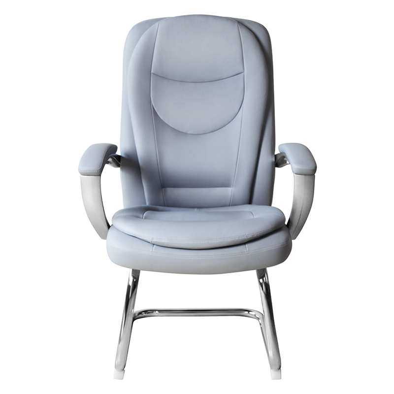 Modern High Back Leather Conference Cathedra Cum Fixarum Chrome Base (M-6124)