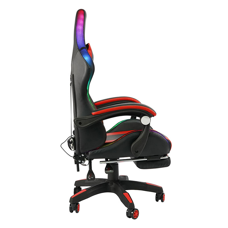 Red Lorem Swivel Recling RGB Gamer Novifacta Armrest Duxit Pellentesque Cathedra Cum Footrest (y (CCXLII)
