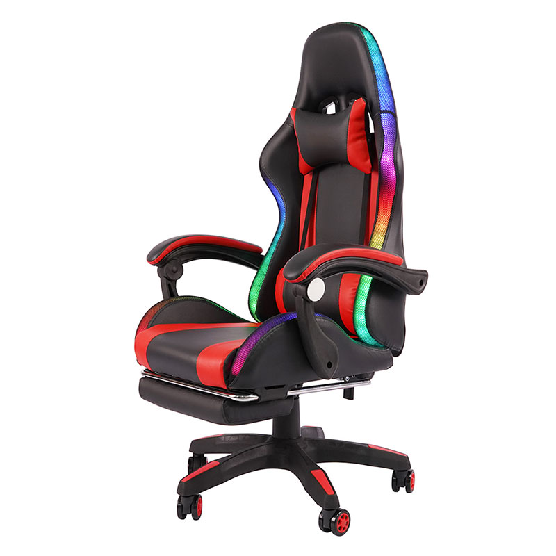Red Lorem Swivel Recling RGB Gamer Novifacta Armrest Duxit Pellentesque Cathedra Cum Footrest (y (CCXLII)