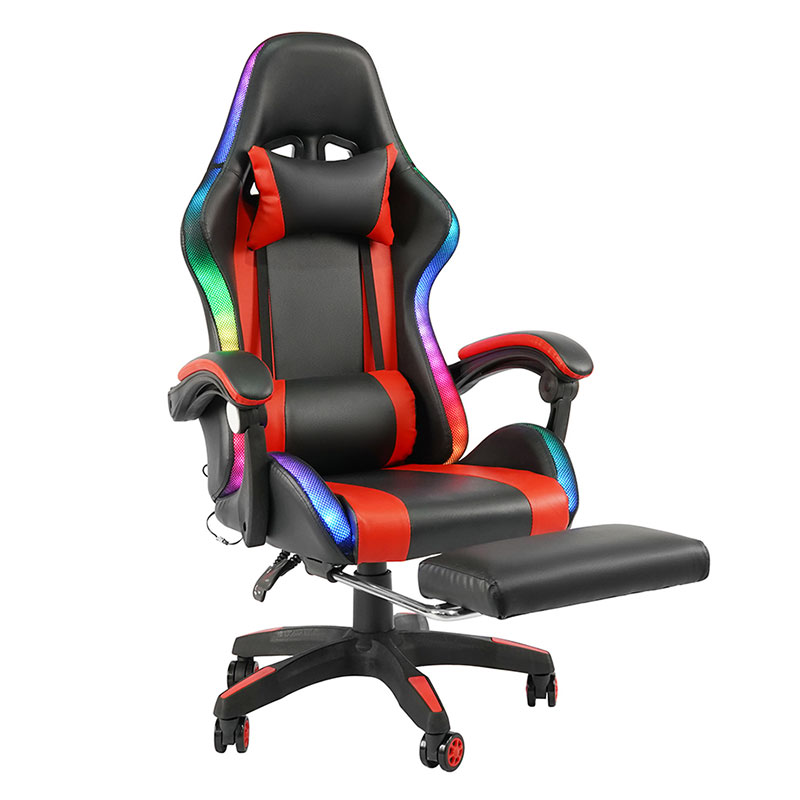 Red Lorem Swivel Recling RGB Gamer Novifacta Armrest Duxit Pellentesque Cathedra Cum Footrest (y (CCXLII)