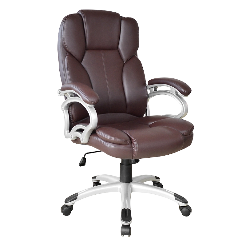 Brown High Back Fixed Pad Armrest Executive Office Sedes (y-2825)