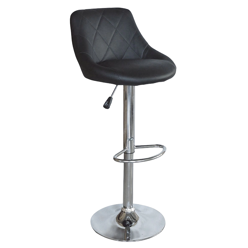 Black PU Mid Back Round Seat Swivel Leva Bar Stool(GY-1003A)