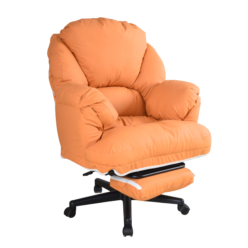 Domus Nordic solatium Soft Big Computer PU Leather Recliner Study Desk Cathedra Tempus Sofa Cathedra cum Footrest pro sessoria (GY-108)