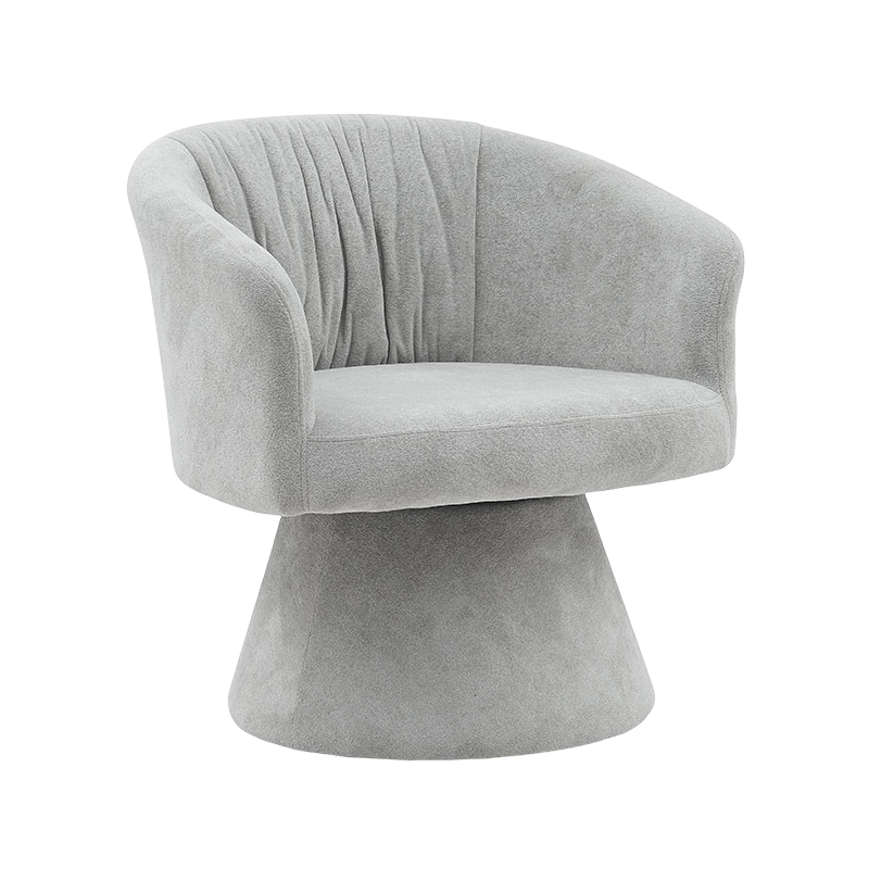 Nordic Style Wooden Circular Base Mid Backrest Accent Leisure Cathedra Armchair Single Sofa Cathedra pro Livio Cubiculi SOLARIUM Triclinium (GY-647)