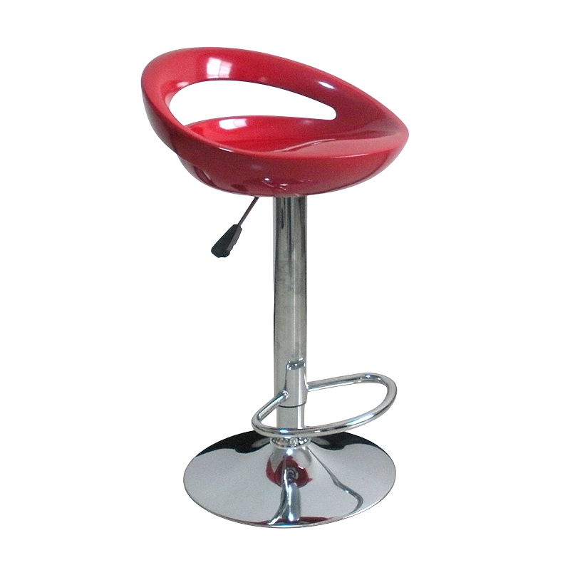 Red ABS Plastic Low Back Swivel Leva Bar Stool Chair (GY-914)