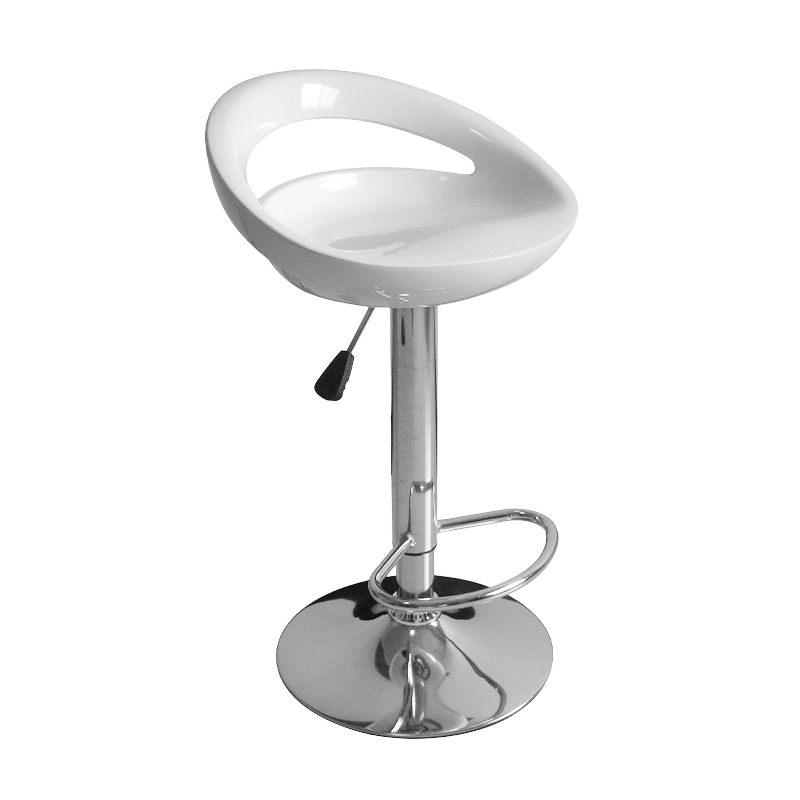 White ABS Plastic Low Back Swivel Leva Bar Stool Chair (GY-914)