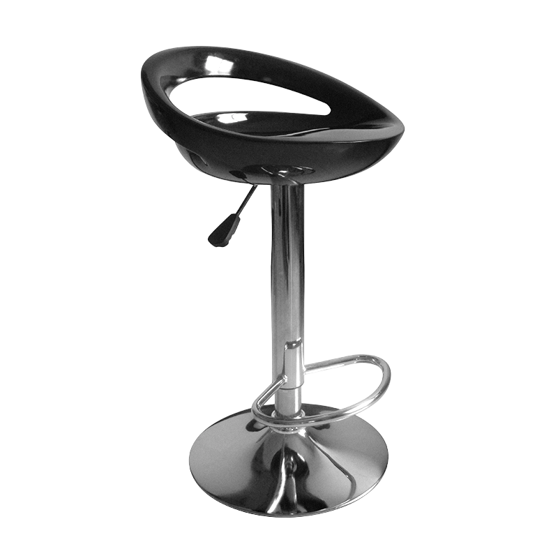 Black ABS Plastic Low Back Swivel Leva Bar Stool Chair (GY-914)