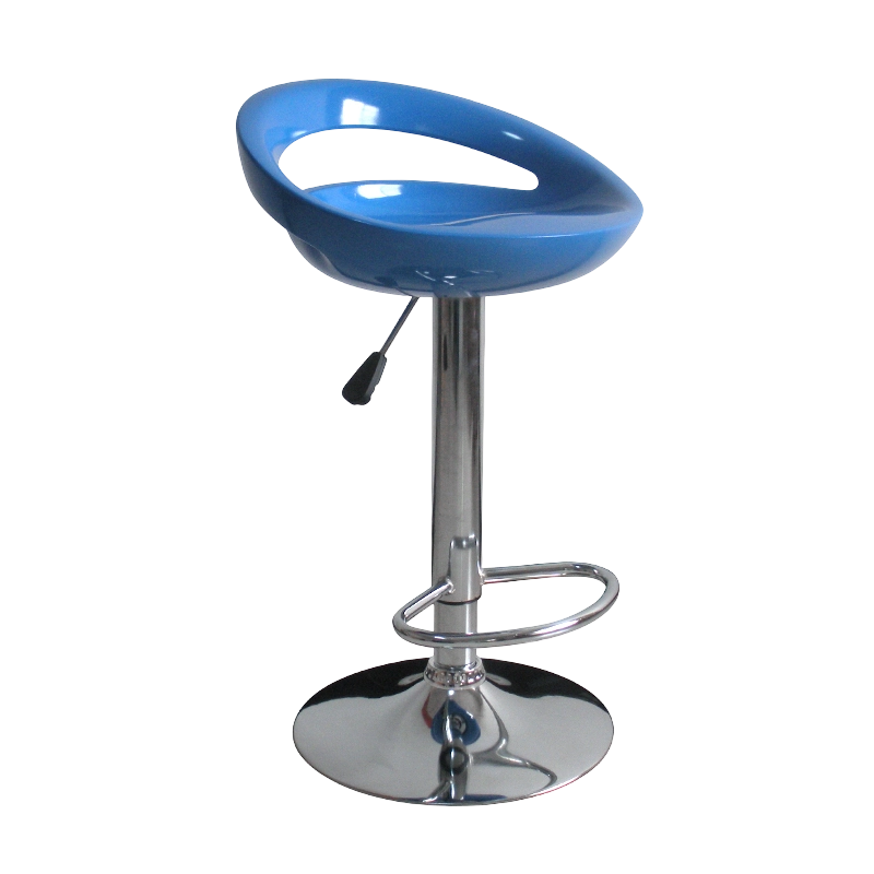 Blue ABS Plastic Low Back Swivel Leva Bar Stool Chair (GY-914)
