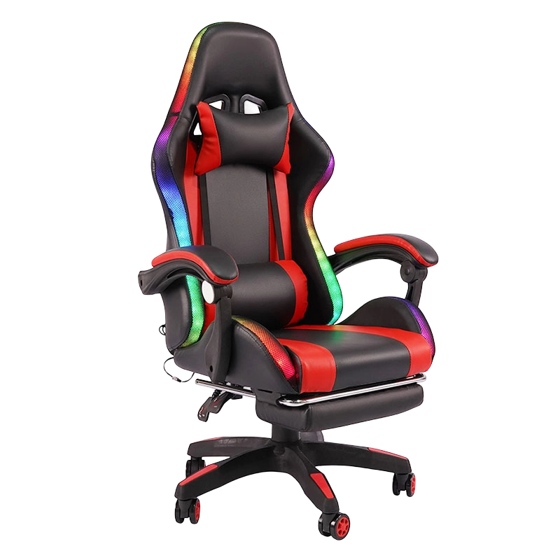Red Lorem Swivel Recling RGB Gamer Novifacta Armrest Duxit Pellentesque Cathedra Cum Footrest (y (CCXLII)