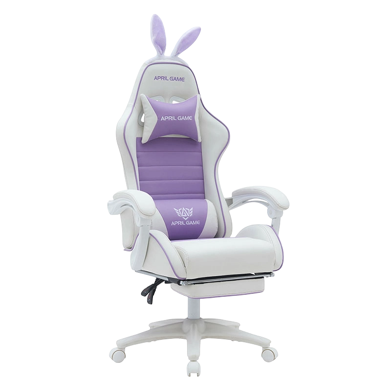 Synthetic Leather 360 Swivel PVC PU Comfortable Reclinans bellus Candida Purpura Puella Gaming Cathedra Silla Gamer for Racing(T-7114B)