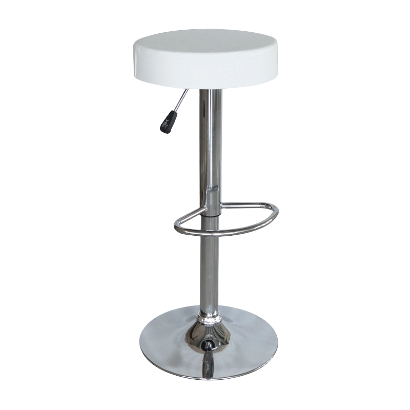 White PU Round Seat Swivel Leva Bar Stool(GY-1000)