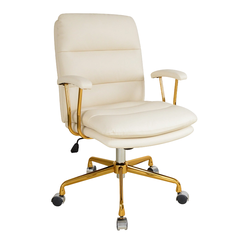 Pad Metal Armrest Double Cushion Home Office Chair (X-5147)